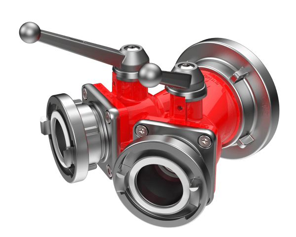 اتصال آتش نشانی AWG Divider Storz A - 2xStorz 65 Ball valve بهترین قیمت اتصالات